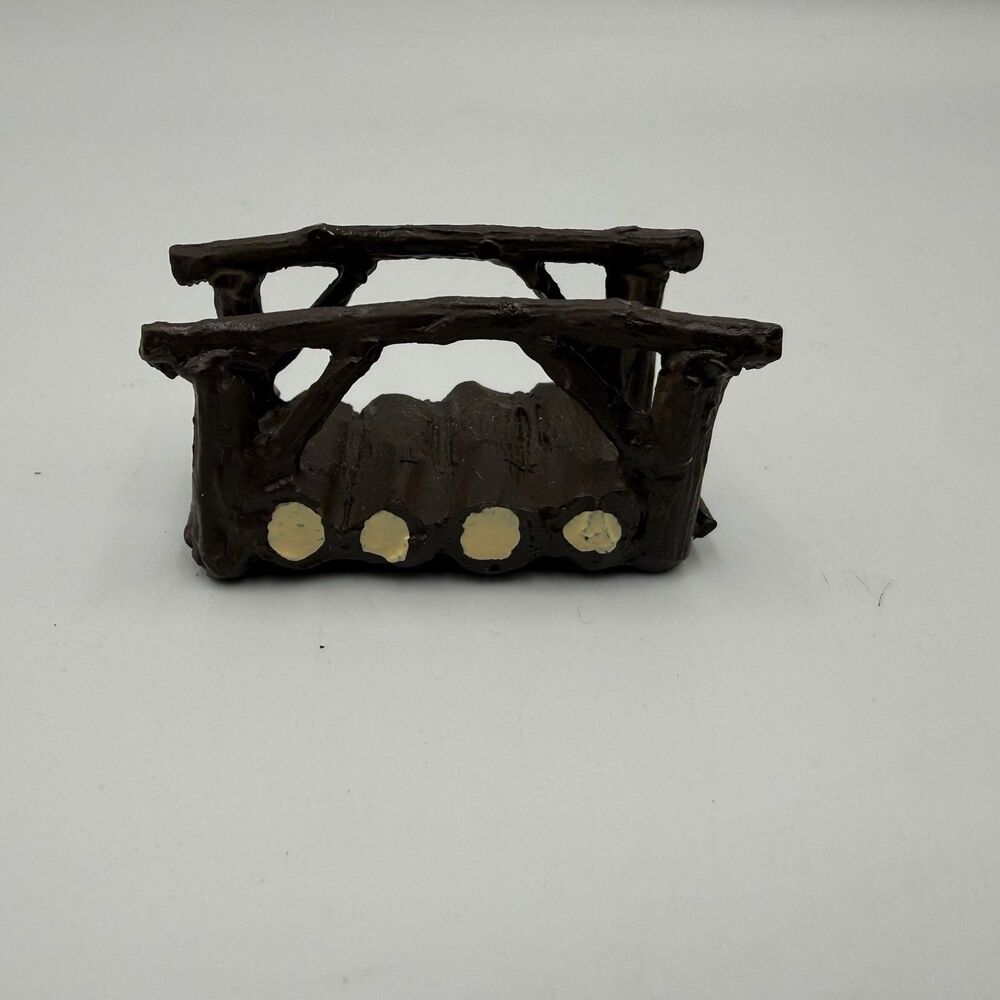 Micro Mini Rustic Log Footbridge Figurine Fairy Garden Terrarium Diorama 1.75”